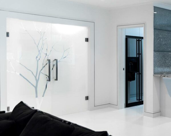 Frosted Glass Sandblasted Door