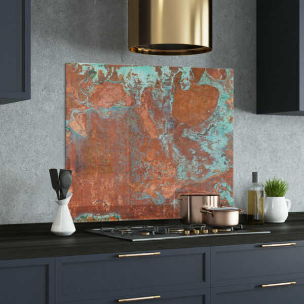 Oxidised Copper Splashback Design