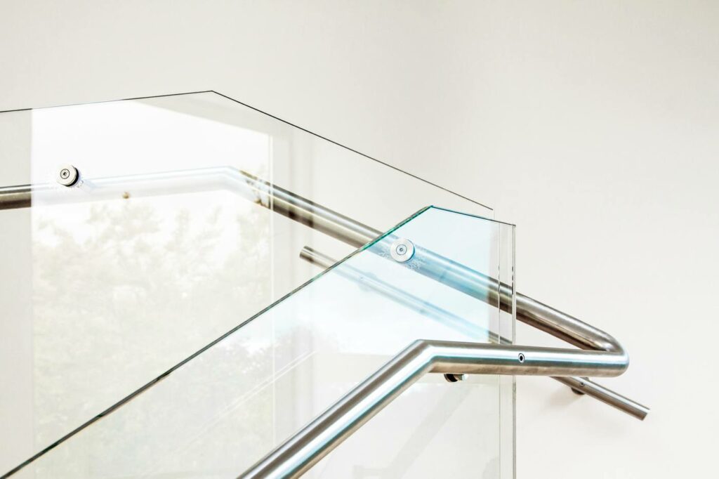 Picture of Clear Glass Balustrades with Silver Handrail