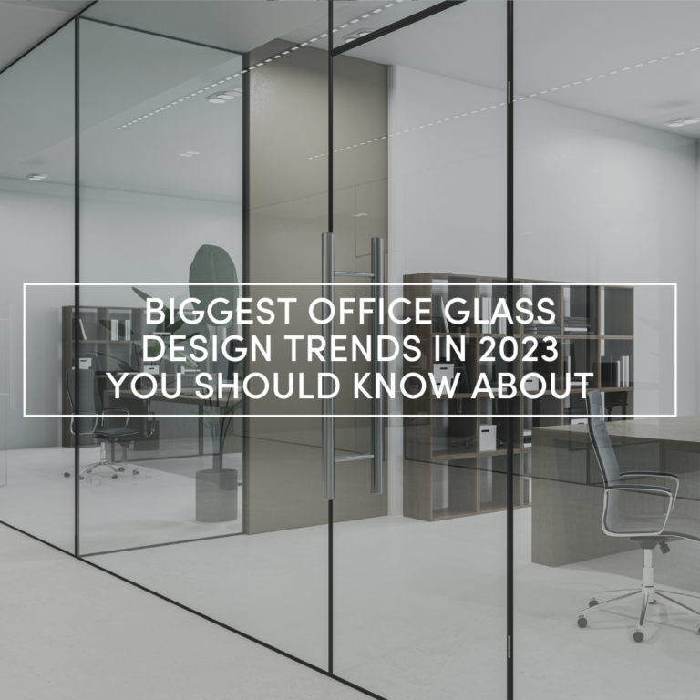 Biggest Office Glass Design trends of 2023 - A modern office with clear toughened glass partitions