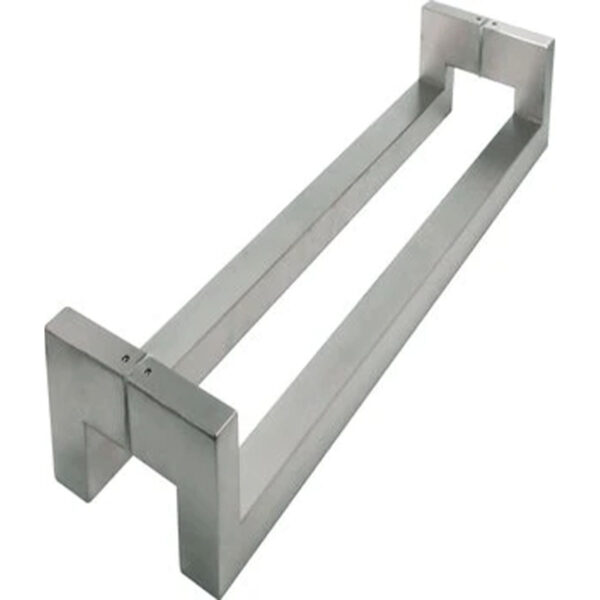 Stainless Steel Cranked Pull Handle for glass doors.