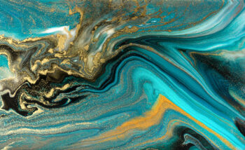 Turquoise & Gold Marble