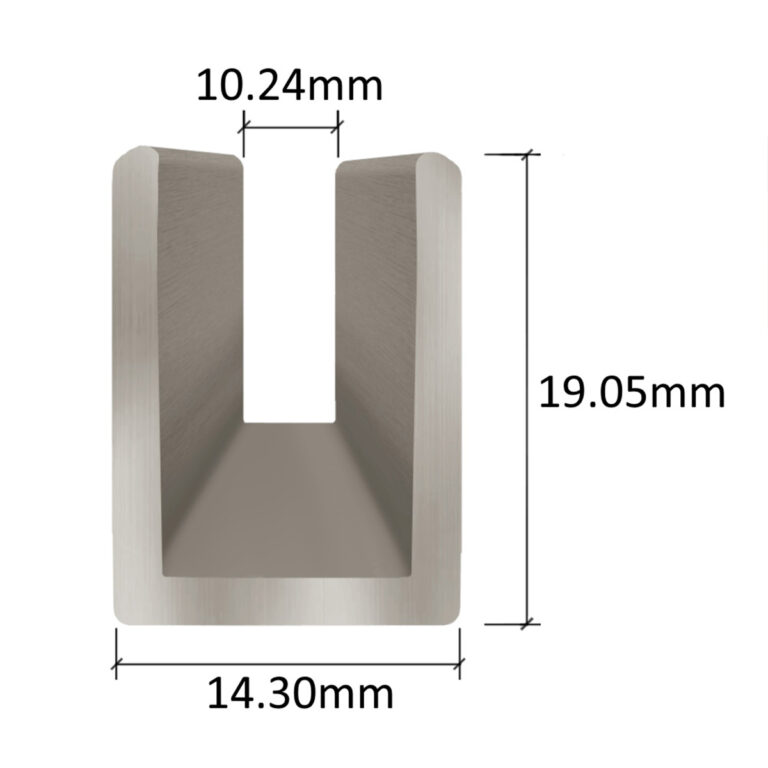 2,400mm Brushed Brass Glazing Channels
