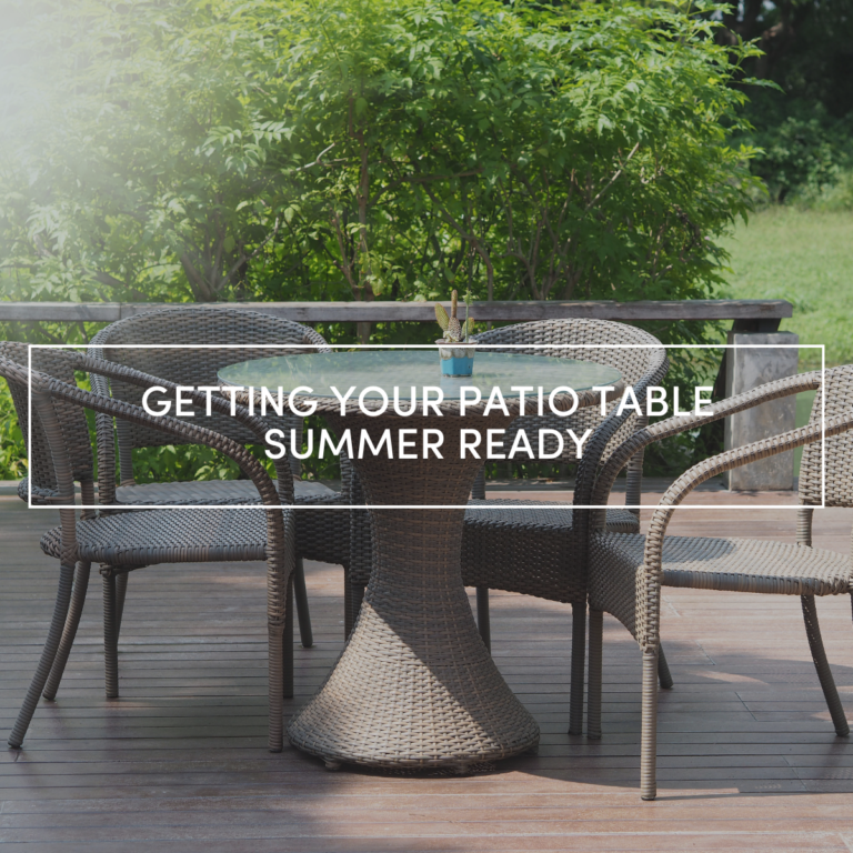 Getting your patio table summer ready: